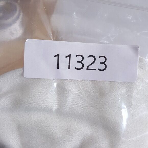 WEWOREWHAT Womens Dress Medium White Midi Charmeuse Corset Empire Minimalist - Picture 12 of 12